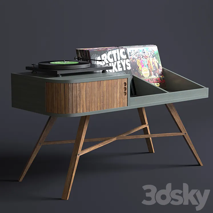 Vinyl table 3DS Max