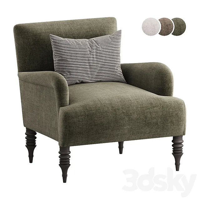 Violet Accent Chair 3ds Max