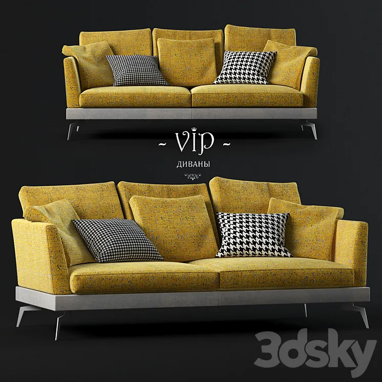 Vip sofas – Skyline modern composite two-seater sofa 3DS Max