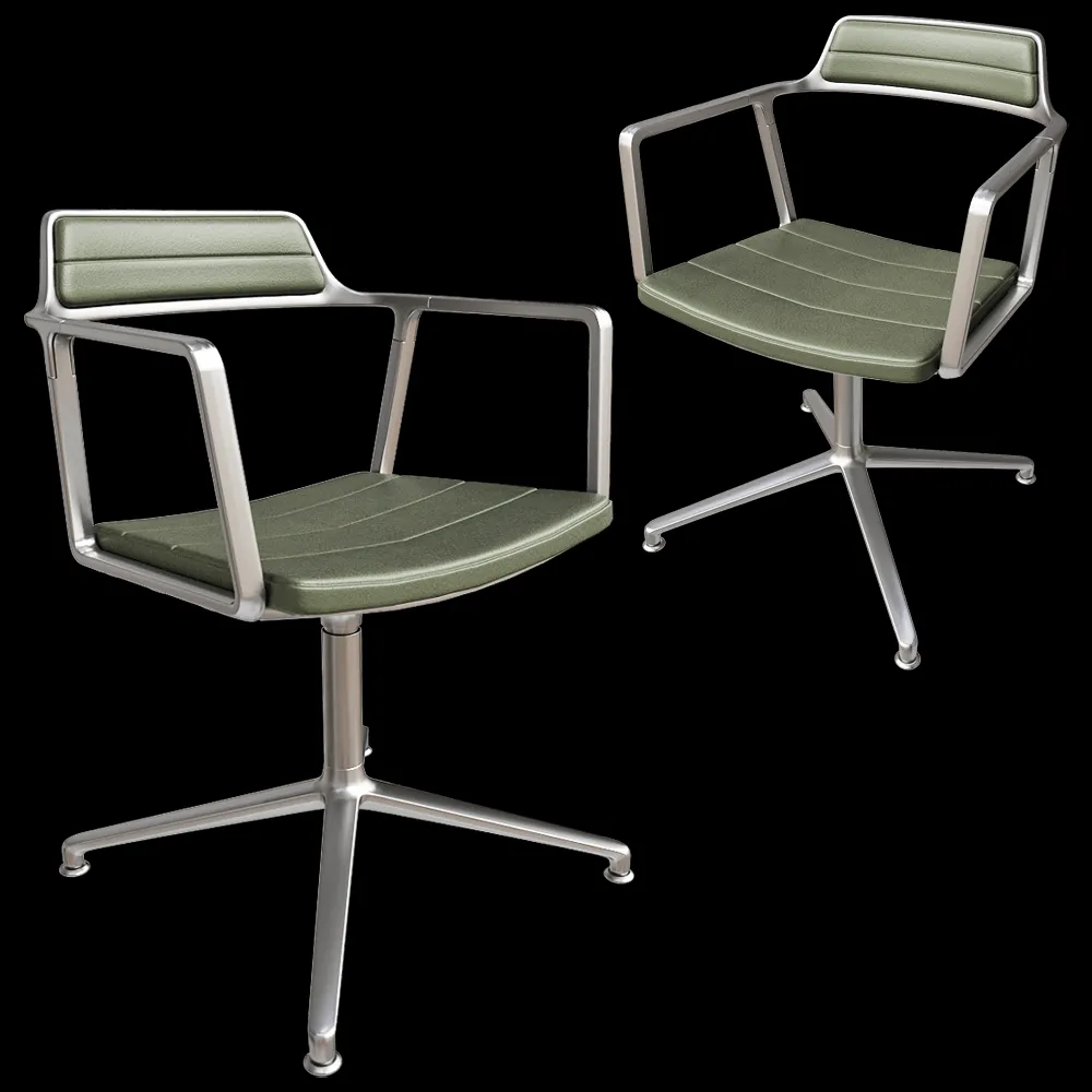 Vipp – Green swivel chair 3ds Max