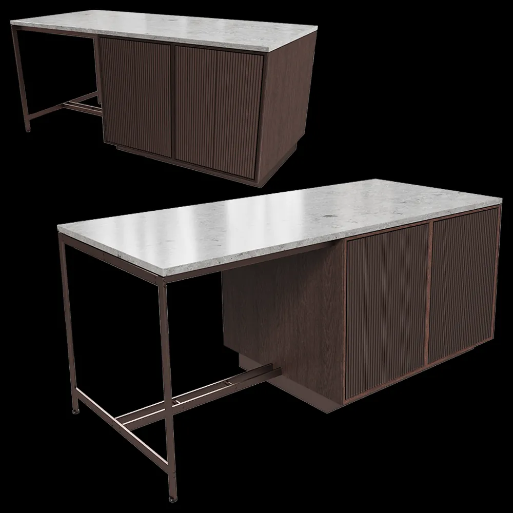 Vipp – Kitchen Vipp V2 Island Narrow module 3ds Max