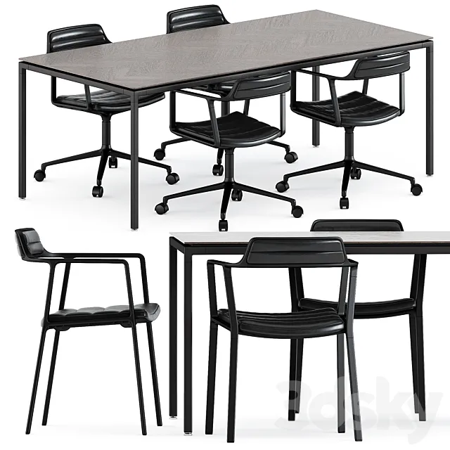 Vipp451 and Vipp452 Chairs and and Vipp table medium by Vipp 3ds Max