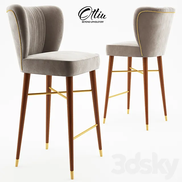 Visconti Contemporary Bar Chair – Ottiu 3ds Max