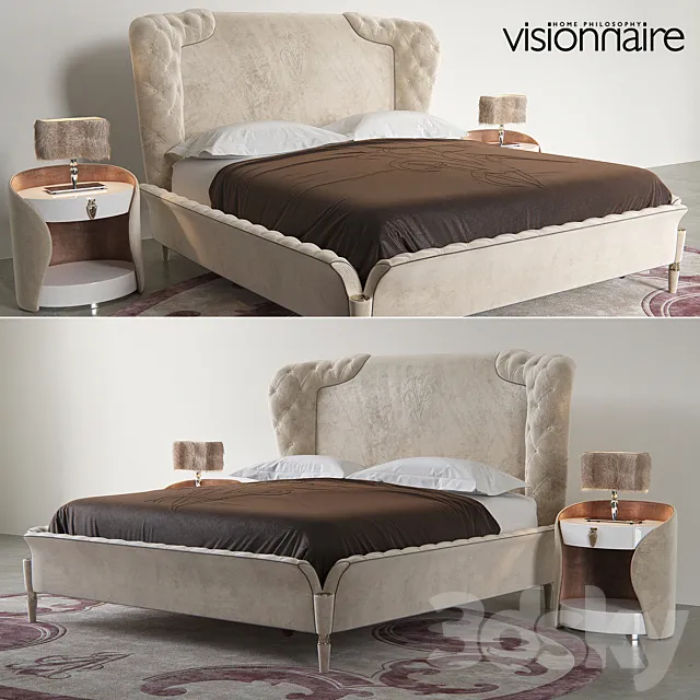 Visionnaire Alice Bed set 3DS Max Model