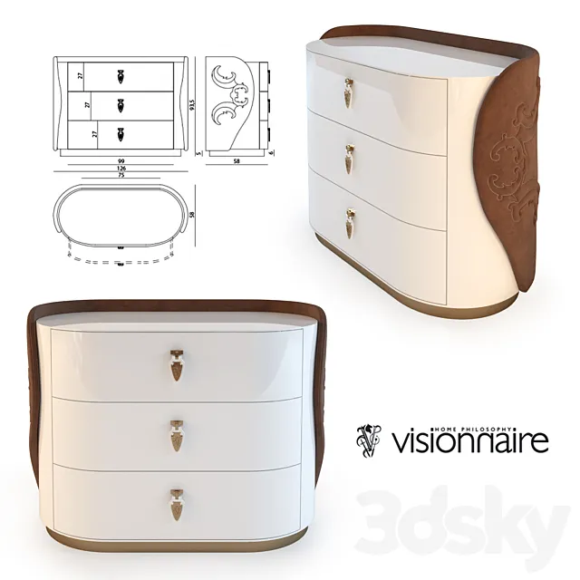 Visionnaire Alice Chest of drawers 3DSMax File