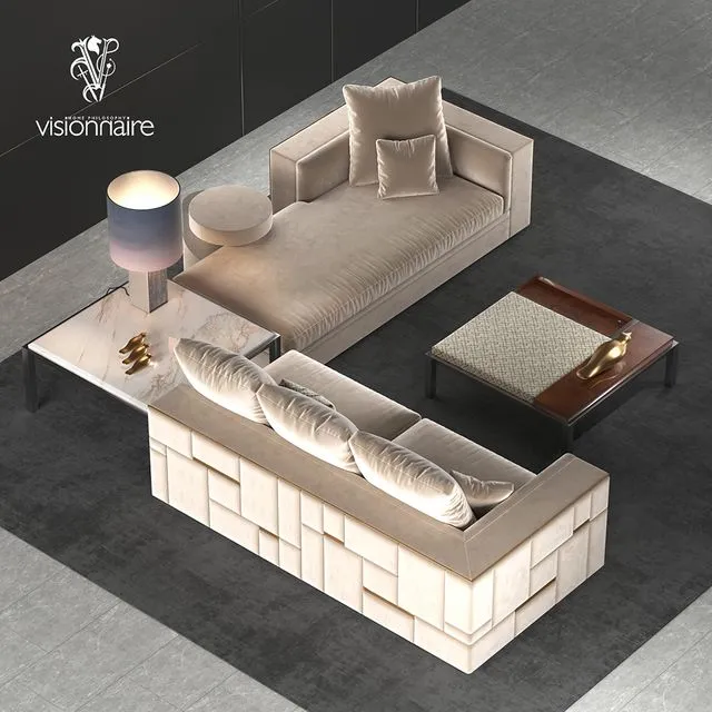 Visionnaire Babylon sofa set 3dsMax Model