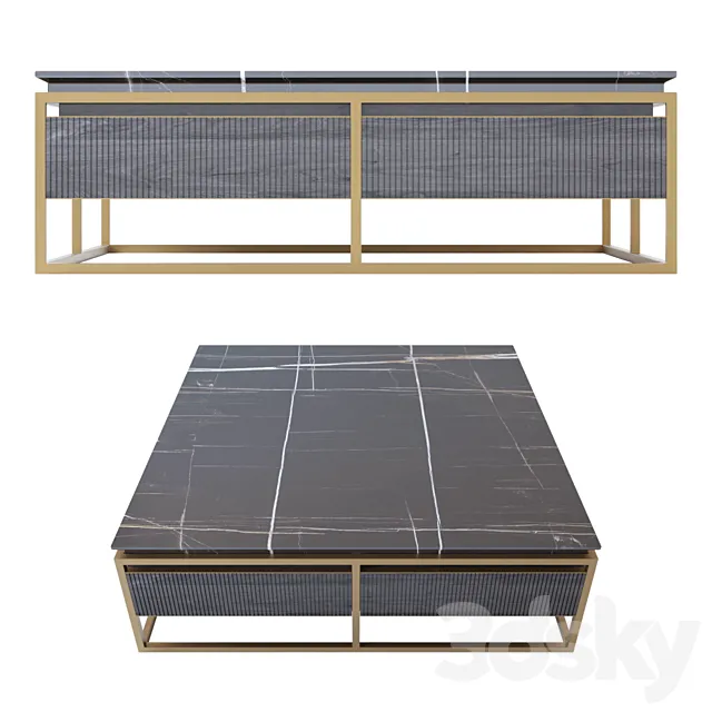 Visionnaire Banner Coffee Tables 3ds Max