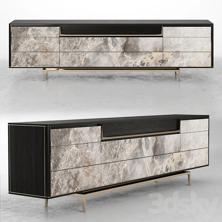 Visionnaire BARNEY Lacquered sideboard 3DS Max