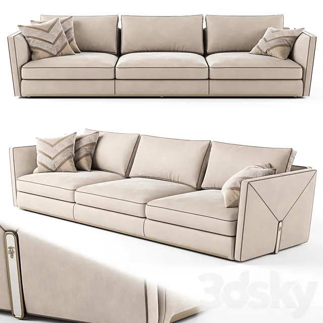 Visionnaire Bastian 3 seater sofa_02 3DS Max Model