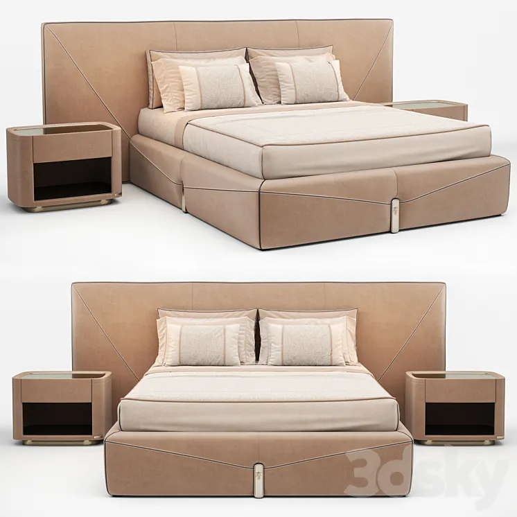 Visionnaire Bastian Bed 3DS Max Model