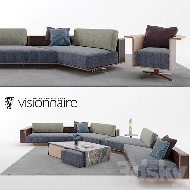 Visionnaire | Convention Modular Sofa 3ds Max