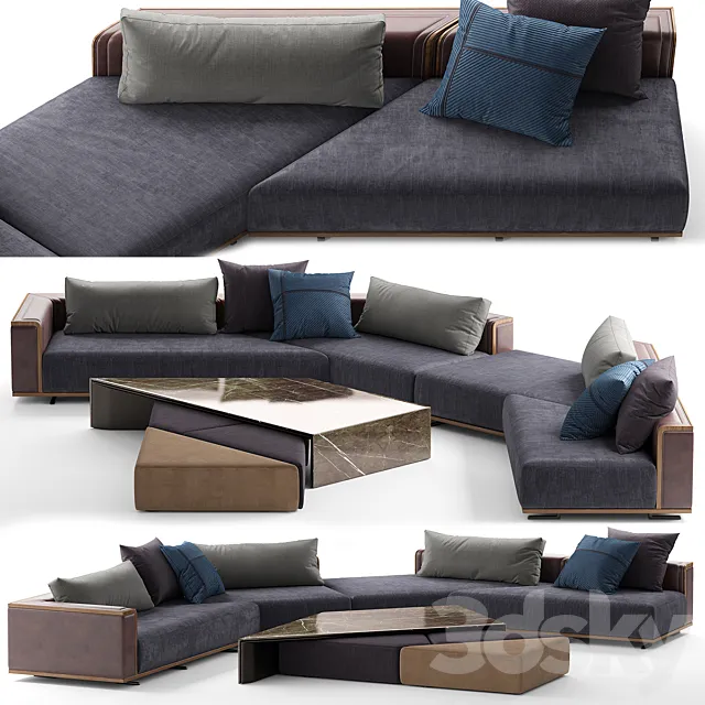 Visionnaire CONVENTION Sofa 3DS Max Model