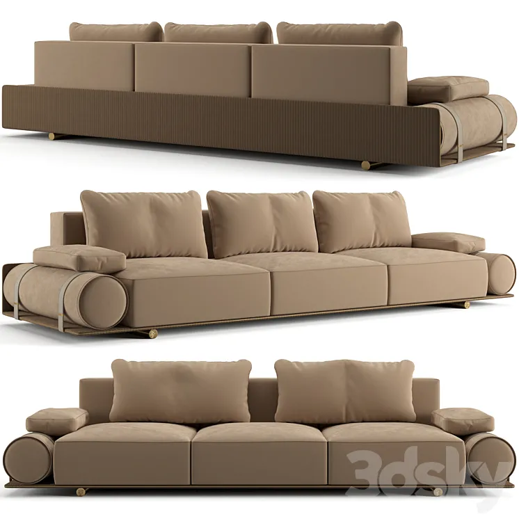 Visionnaire Donovan roll sofa 302 cm 3DS Max Model