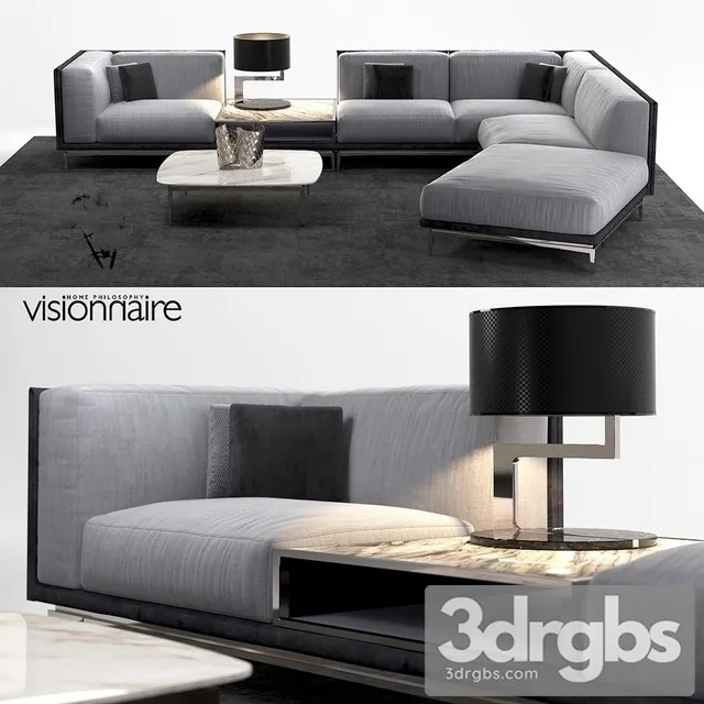 Visionnaire Legend L sofa set 3dsmax Download