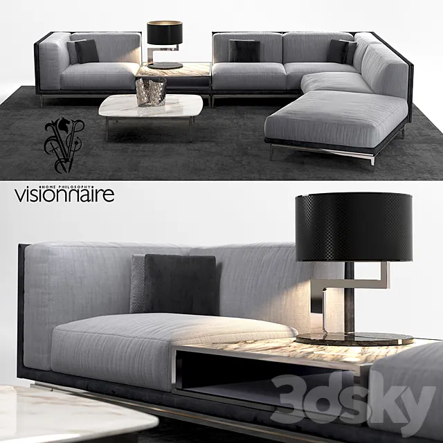 Visionnaire Legend L sofa set 3DSMax File