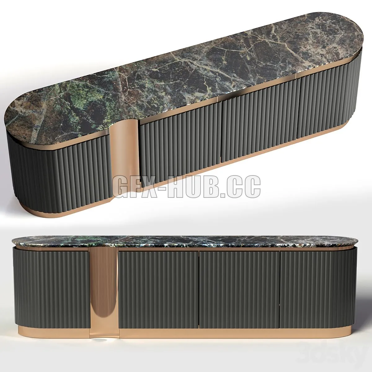 Visionnaire Leonardo Low Unit 3dsMax Model