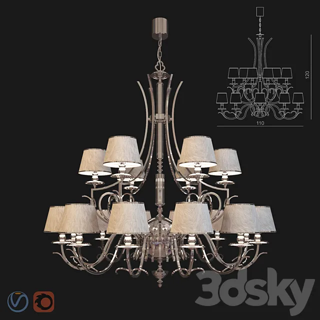 Visionnaire_chandelier_thalita 3ds Max