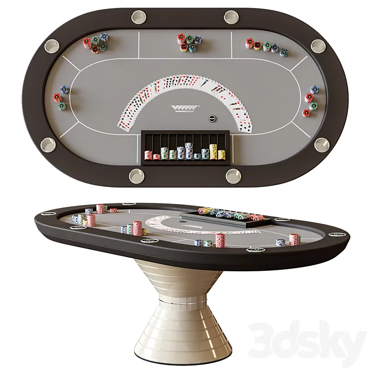 Vismara design poker table 3DS Max