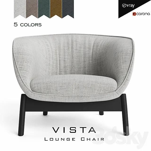 Vista Lounge Chair 3DSMax File