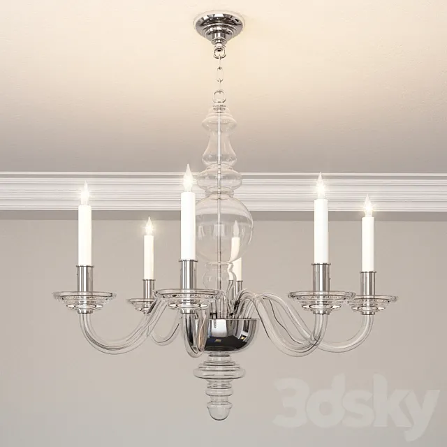 Visual Comfort 25CVK Grande George Round Chandelier 3ds Max