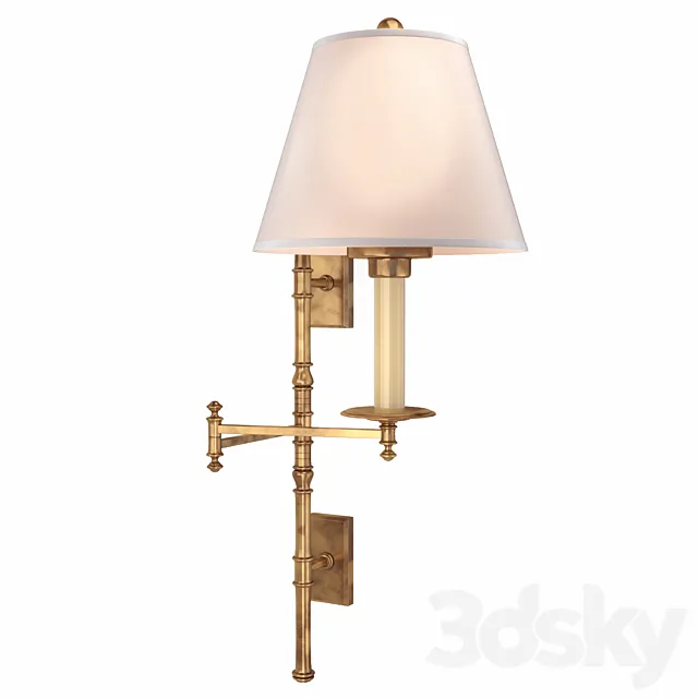 Visual Comfort Dorchester Double Backplate Swing Arm 3ds Max