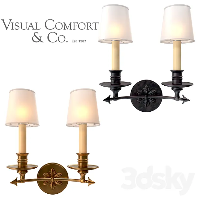 Visual Comfort EF Chapman Arrow Double Wall Sconce 3DS Max Model