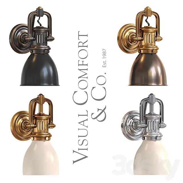 Visual Comfort Lamp SL 2975 Traditional Yoke Suspended Sconce 3DS Max Model