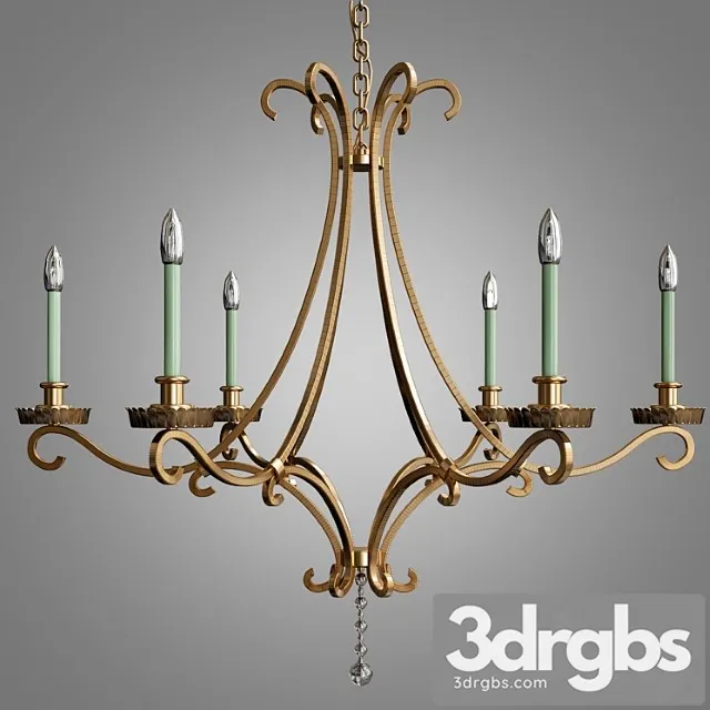 Visual comfort oslo 6-light chandelier 3dsmax Download