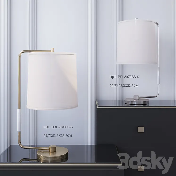 Visual Comfort table lamps: BBL3070SB-S BBL3070SS-S 3DS Max