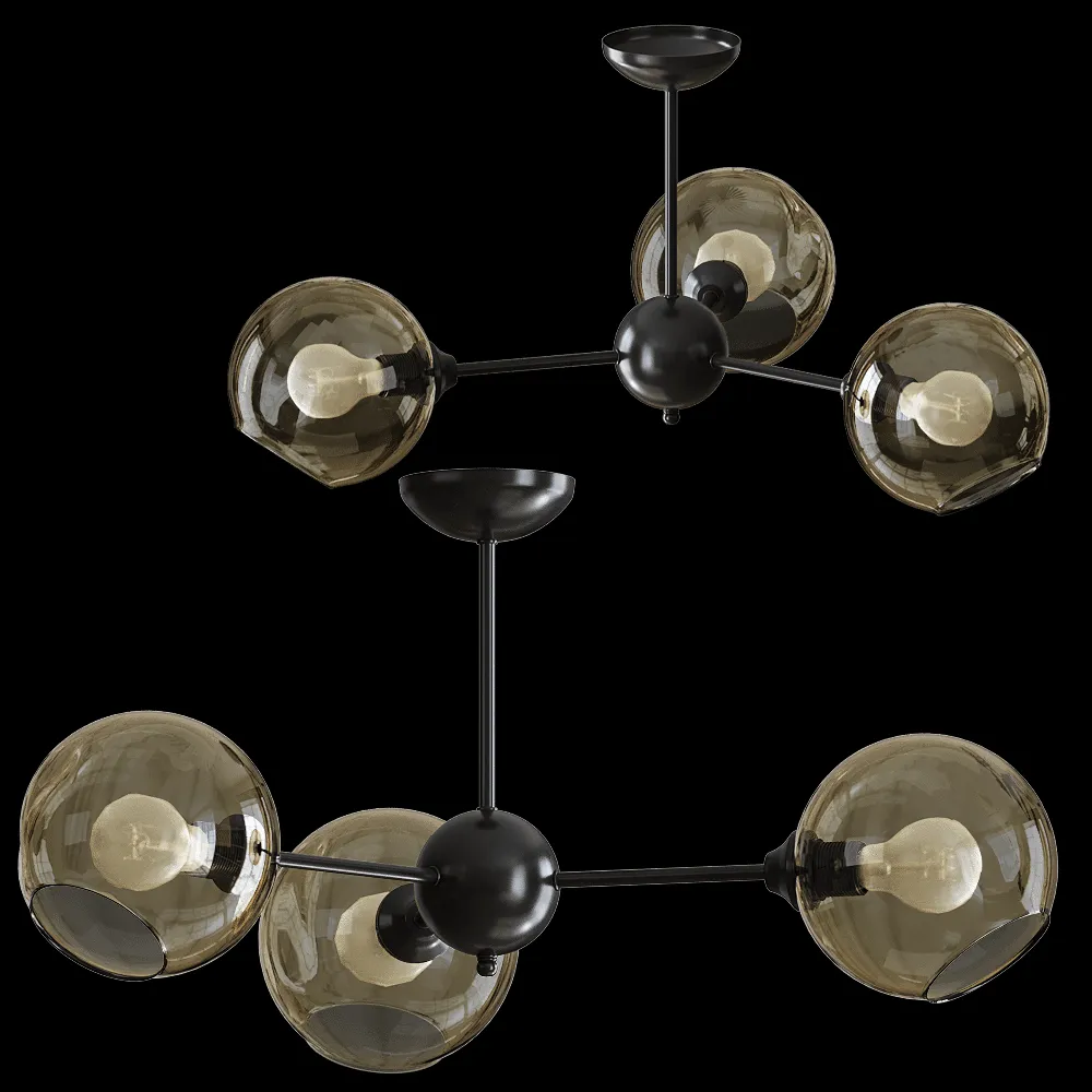 Vitaluce – Chandelier V4321-3PL 3ds Max