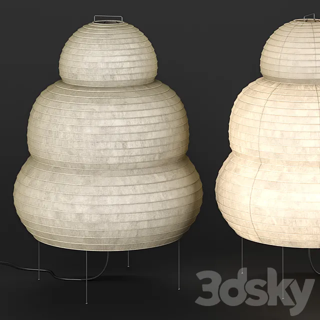 Vitra Akari 24N Floor lamp 3DS Max Model