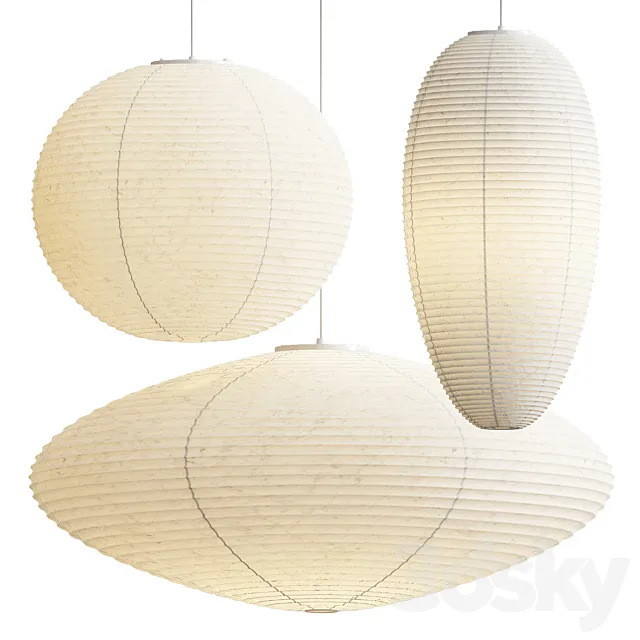 Vitra Akari Pendant Lights 3ds Max