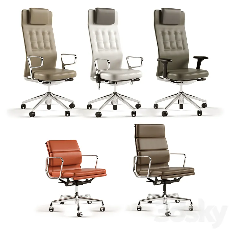 Vitra armchairs 3DS Max