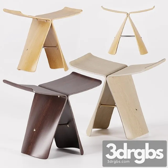 Vitra butterfly stool. 2 3dsmax Download
