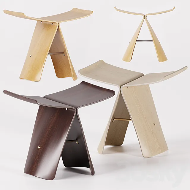 Vitra Butterfly stool. 3DSMax File
