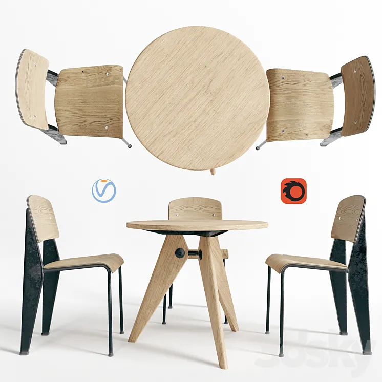 Vitra Dinning Table 3DS Max