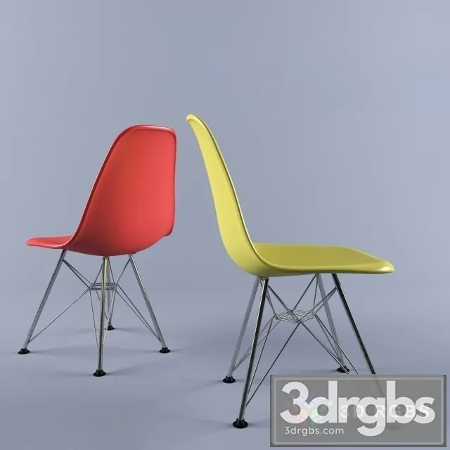 Vitra Eames Dsr Weiss Chair 3dsmax Download