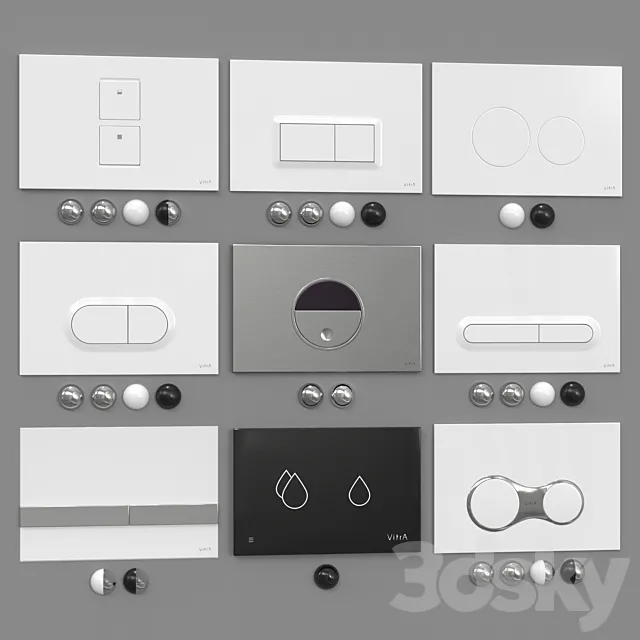 Vitra Flush Plates 3dsMax Model