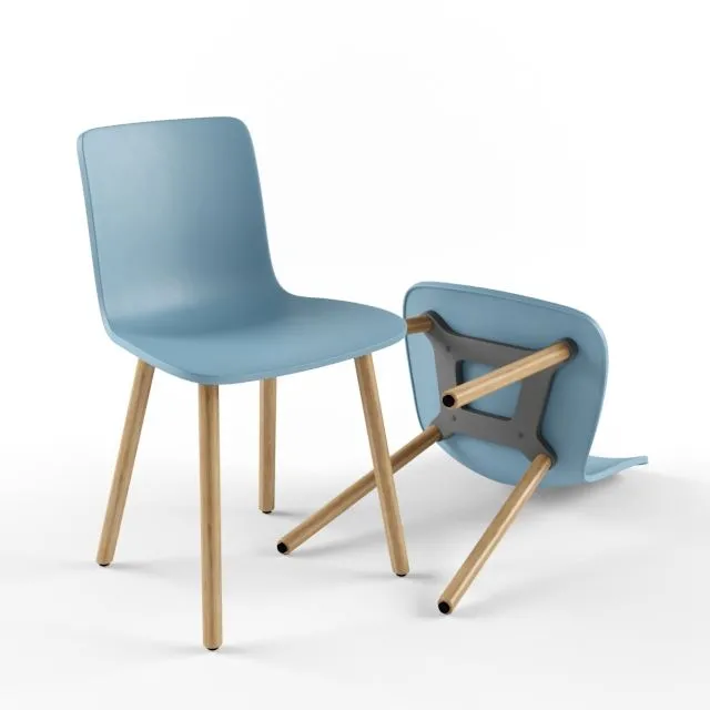 Vitra Hal Wood Chair 3dsMax Model
