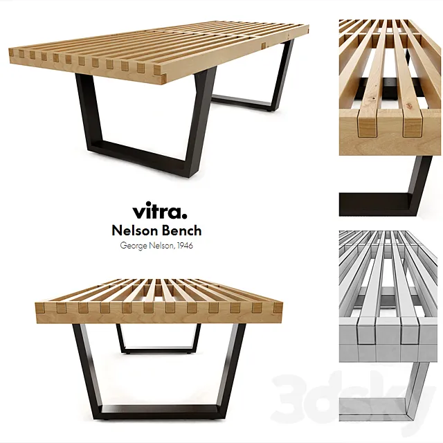 Vitra Nelson Bench 3DS Max Model