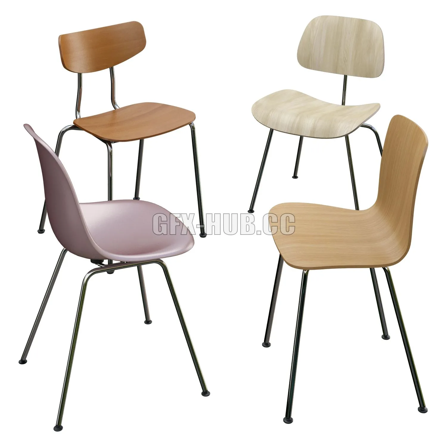 Vitra Outdoor Chairs 3dsMax Model