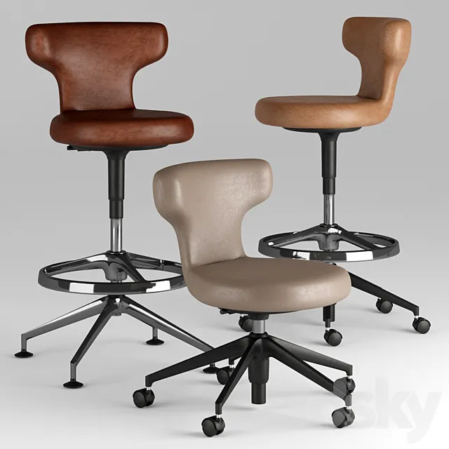 Vitra Pivot Stool 3ds Max