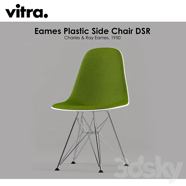 VITRA. Plastic Side Chair DSR 3DSMax File