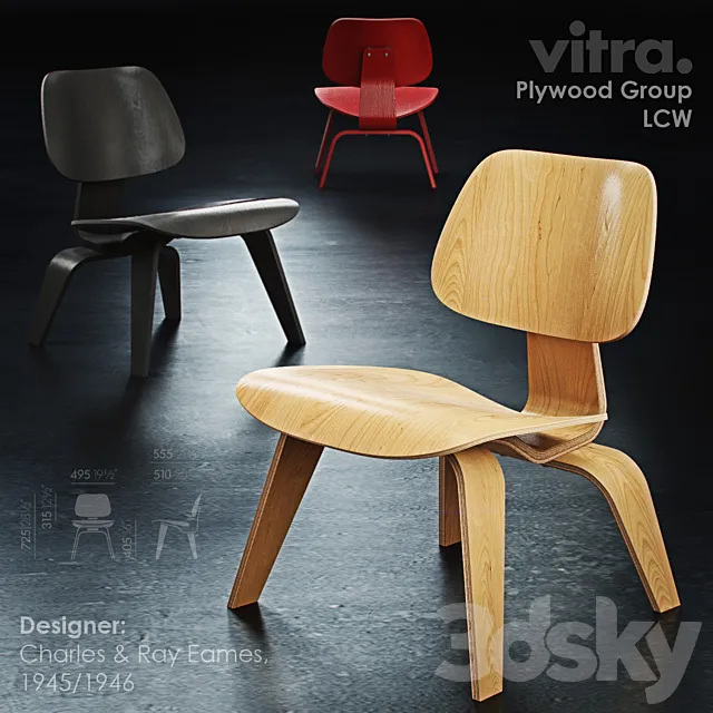 Vitra. Plywood Group – LCW 3DS Max Model