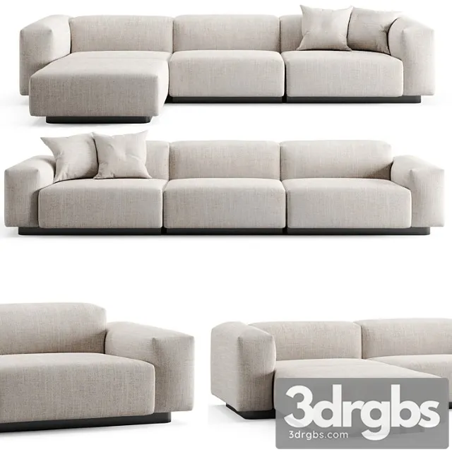 Vitra soft modular 3 seat longue sofa 2 3dsmax Download