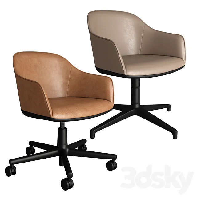 Vitra Softshell Chair 3DS Max Model