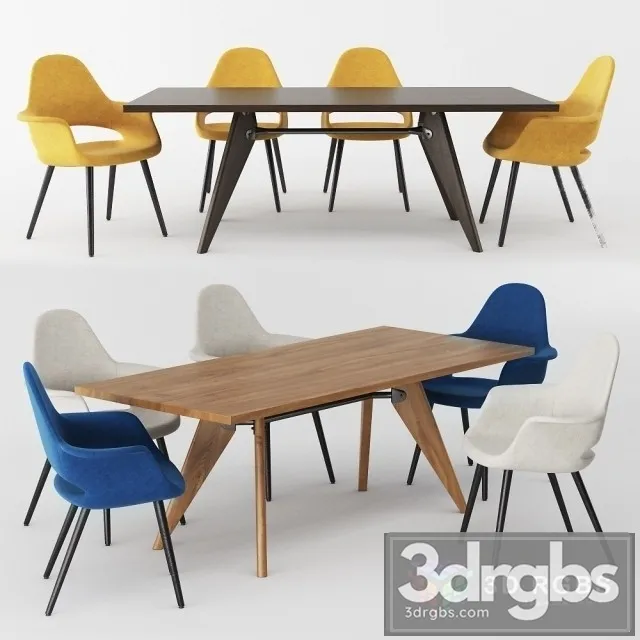 Vitra Table and Chair 02 3dsmax Download