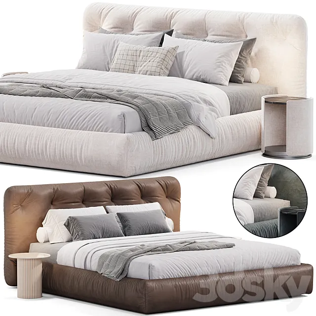 Vittoria Double Bed by Emmebi 3DS Max Model