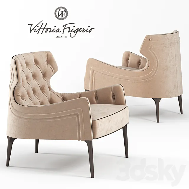 Vittoria Frigerio Piola Capittone armchair 3DS Max Model