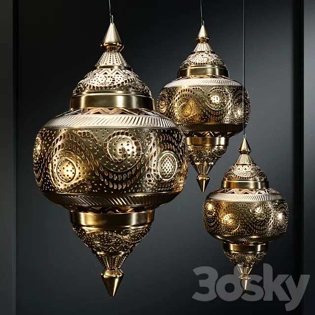 VivaTerra Moroccan Hanging Lamp 3DS Max Model